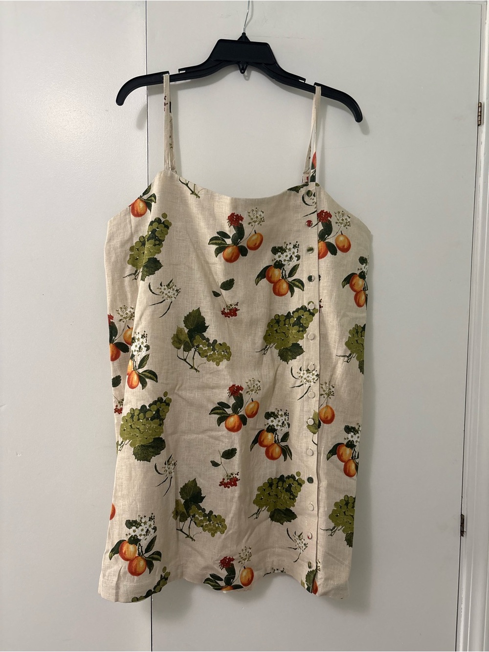NWT Abercrombie Dress Romper - Fruit Print - Linen